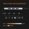 Aluminum Alloy Splitter Multi-function One Drag Four Hubs Hub Expander High-speed Computer Multi Interface Dock