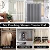 Stainless Steel Extendable Shower Curtain Rod Tension Rod,including 2 Holder,Non Slip Adjustable Tension Curtain Rod,No Rust Spring Curtain Rod for