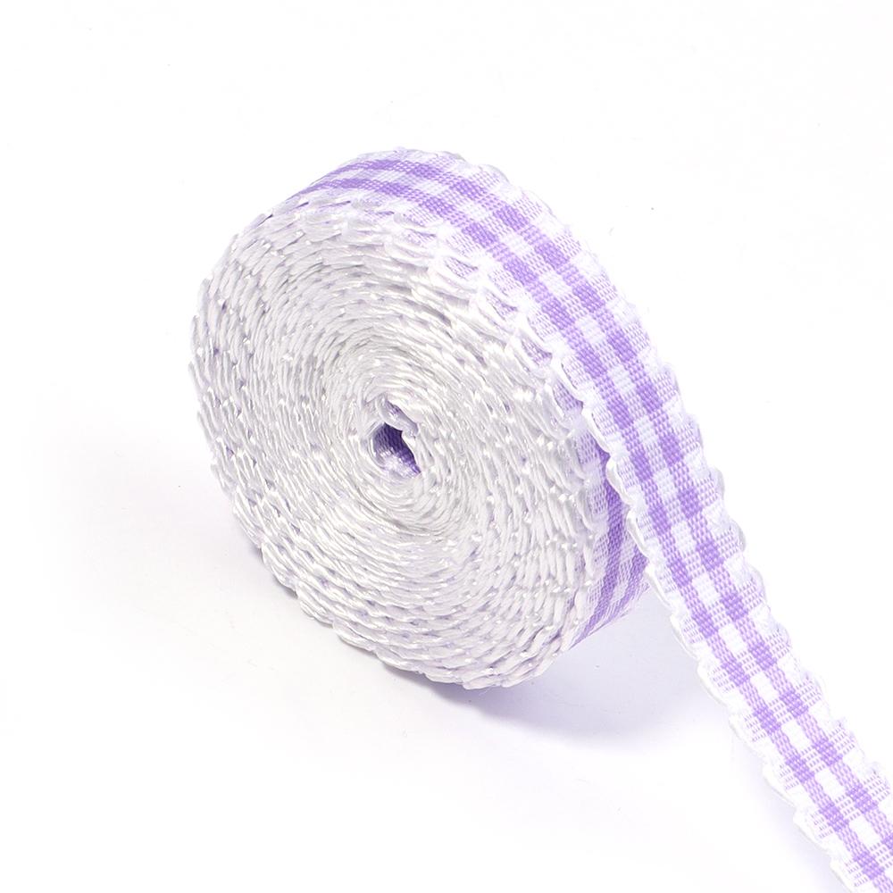 5Yards Wavy Lace Checkered Ribbon Colorful Plaid Satin Ribbon For Flower Gift Packaging DIY Clothing Accessories Home Decoration