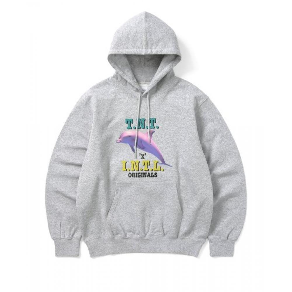 Thisisneverthat Dolphin Hoodie Heather Grey XL