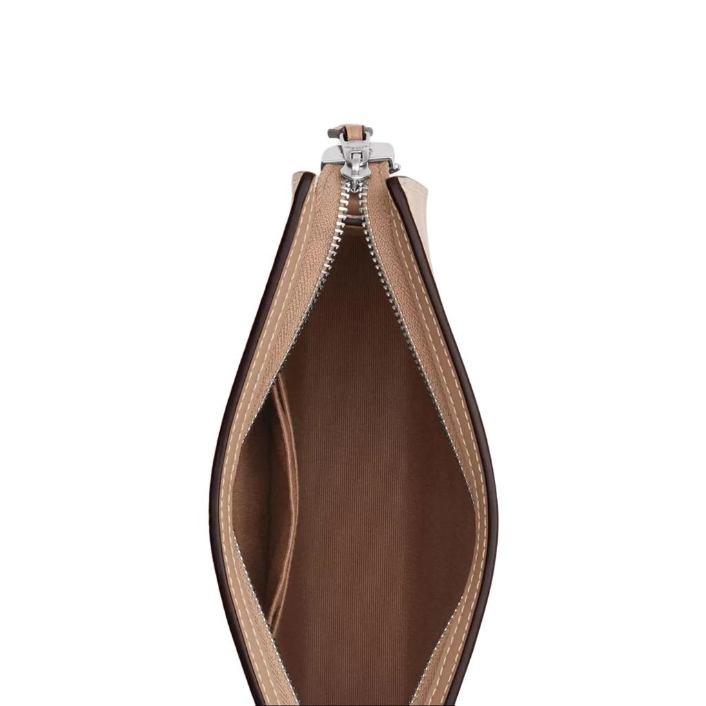 Coach Signature Canvas 20 Slim Color Block Pattern Chain Coated Canvas Crossbody Shoulder Bag Small Women bags Silver Beige Brown CAR12-SVPWH