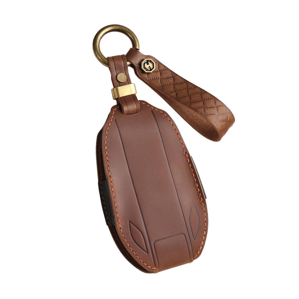 Full Leather LCD Key Cover for BMW 5 Series, 7 Series, and X3
