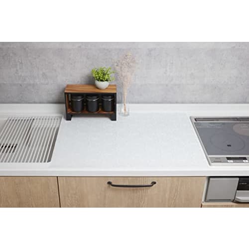 R(R) Adhesive Silicone Mat, Damask Pattern, Preventive Cleaning, Damask, 60 x 80 x 0.04 cm, Thin, Heat-Resistant up to 210C, Cuttable, Stain-Resistan