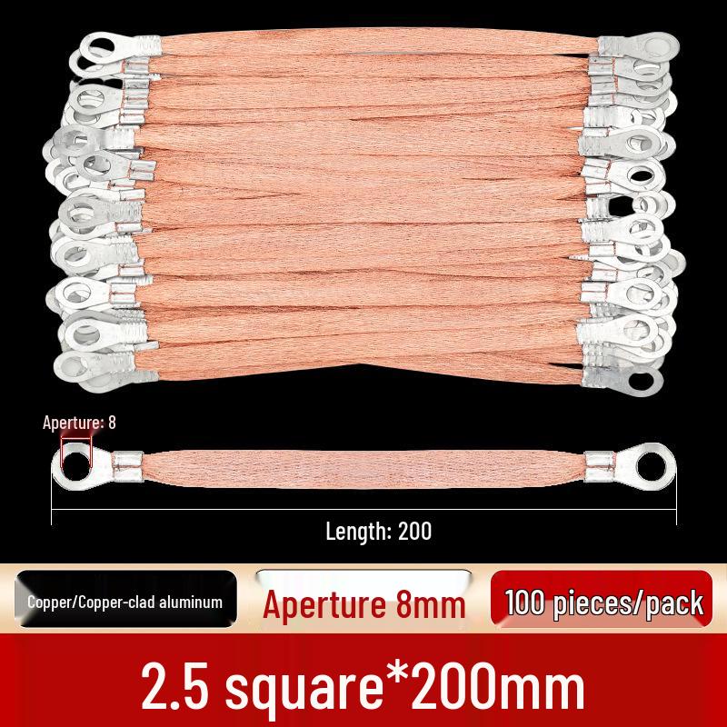 

Cable de tierra trenzado de aluminio revestido de cobre para bandejas portacables, con accesorios incluidos.