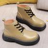Genuine Leather Martin Boots Women Spring Thick-Soled Lace-Up 2022 Newest Retro Platform Ankle Boots For Ladies