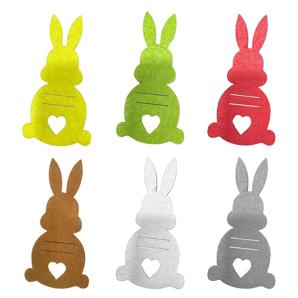 6Pcs DIY Easter Rabbit Cash Holder Unique Cotton Cloth Bunny Money Holder Ornaments Easter Money Holder Cards