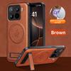 Para Xiaomi Mi 15T Pro Funda de Lujo de Cuero PU con Soporte Magnético para Carga Inalámbrica Cubierta Trasera Protectora Para Xiaomi Mi 15T 14T Pro