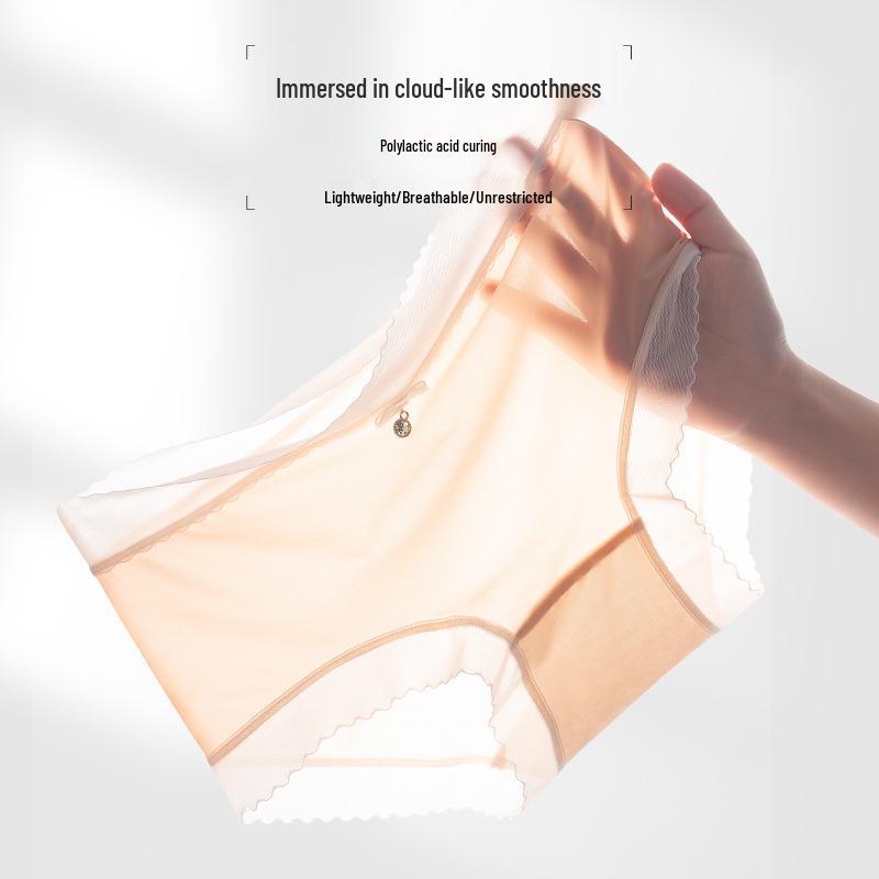 Women's Mid-Waist Comfortable Breathable Panties with PLA Fiber Crotch