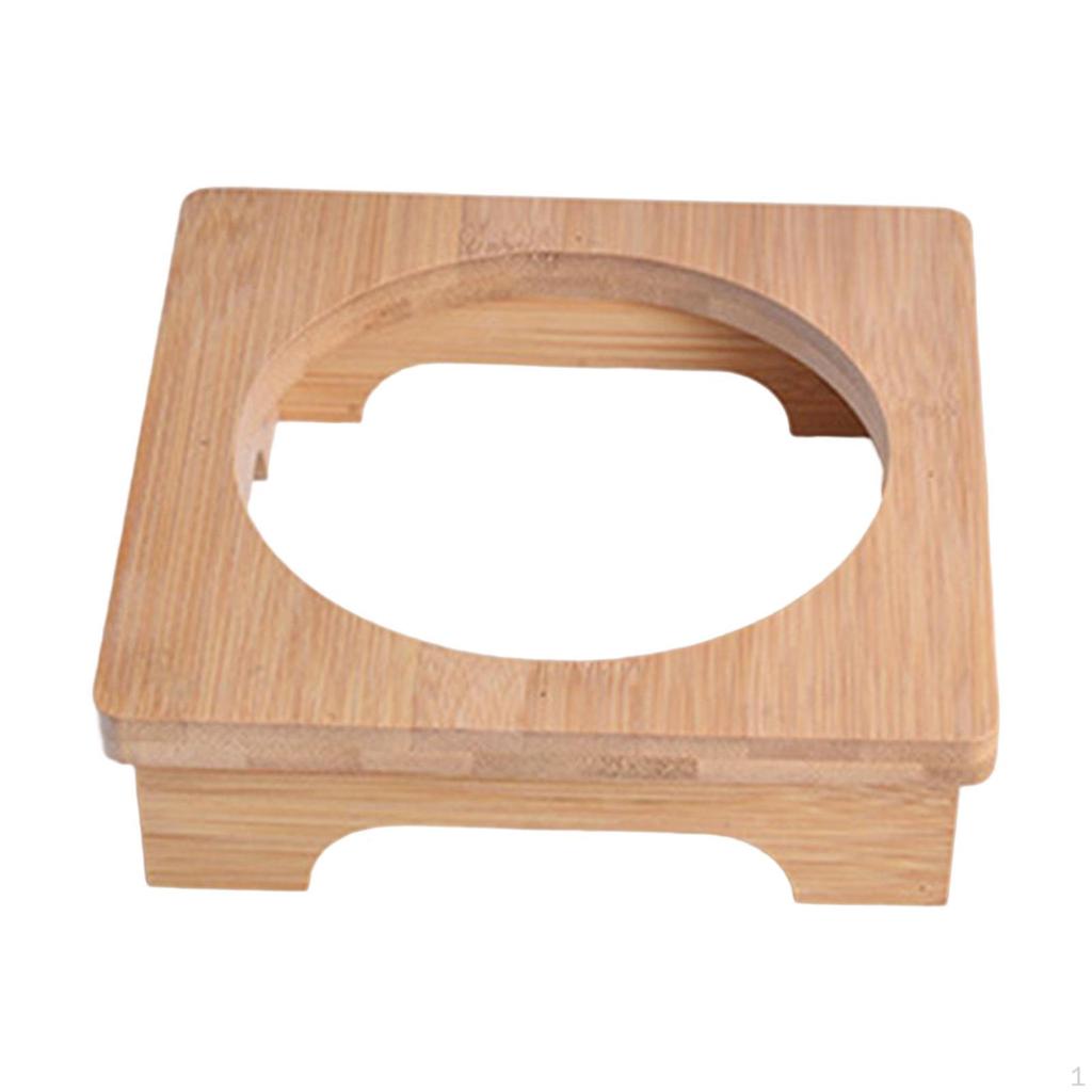 Bamboo Trivet Mat, Heat Resistant Non Slip Kitchen Wood Pads for Teapot,