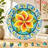 2D Flat, 2D Flat Acrylic Sun Catcher, Ethnic Style Mandala Floral Theme Sun Catcher, Home and Garden Decoration, Suitable As a Gift for Christmas, Tha