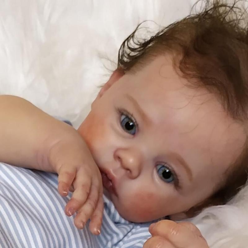 49cm Lifelike Full Vinyl Body Reborn Babies Doll Meadow Realistic 3D Delicate Painting Skin Newborn Doll Cloth Body Rebirth Doll Kid's Birthday Gifts