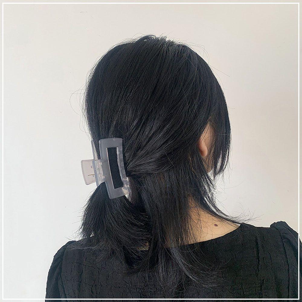 Clips Rectangle Hair Accessories Solid Color Grab Clips Hair Grab Hair Claws Ponytail Holder