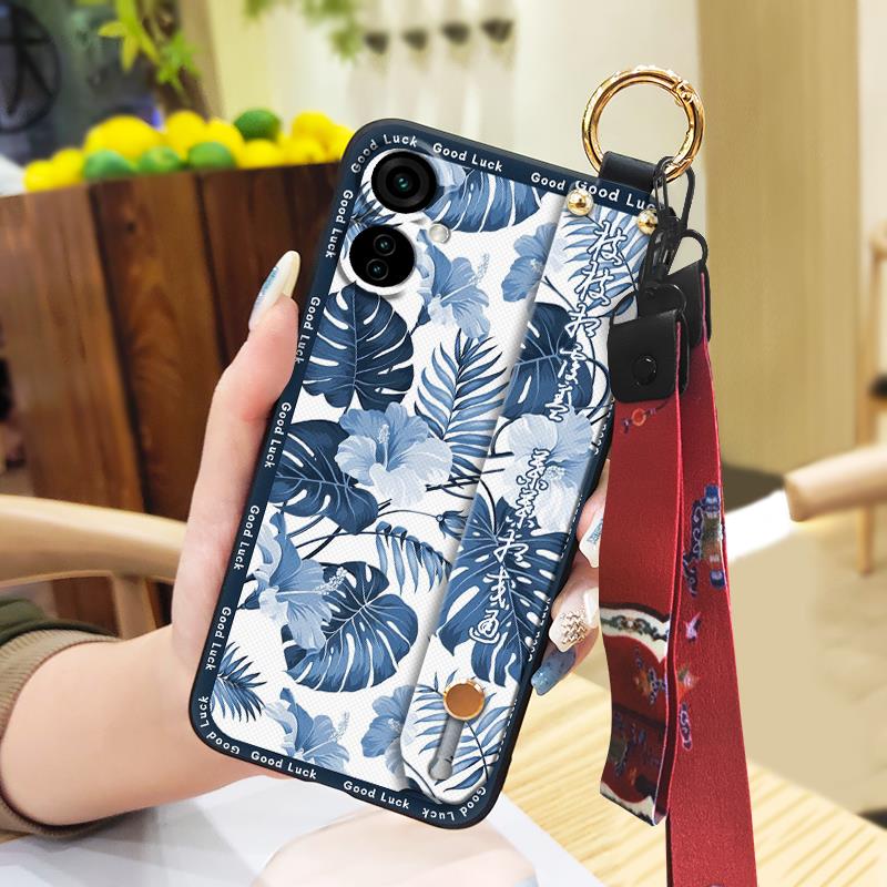 Wristband Dirt-resistant Phone Case For Tecno Camon19/19Pro 4G Silicone Waterproof Shockproof Protective Elderly lady