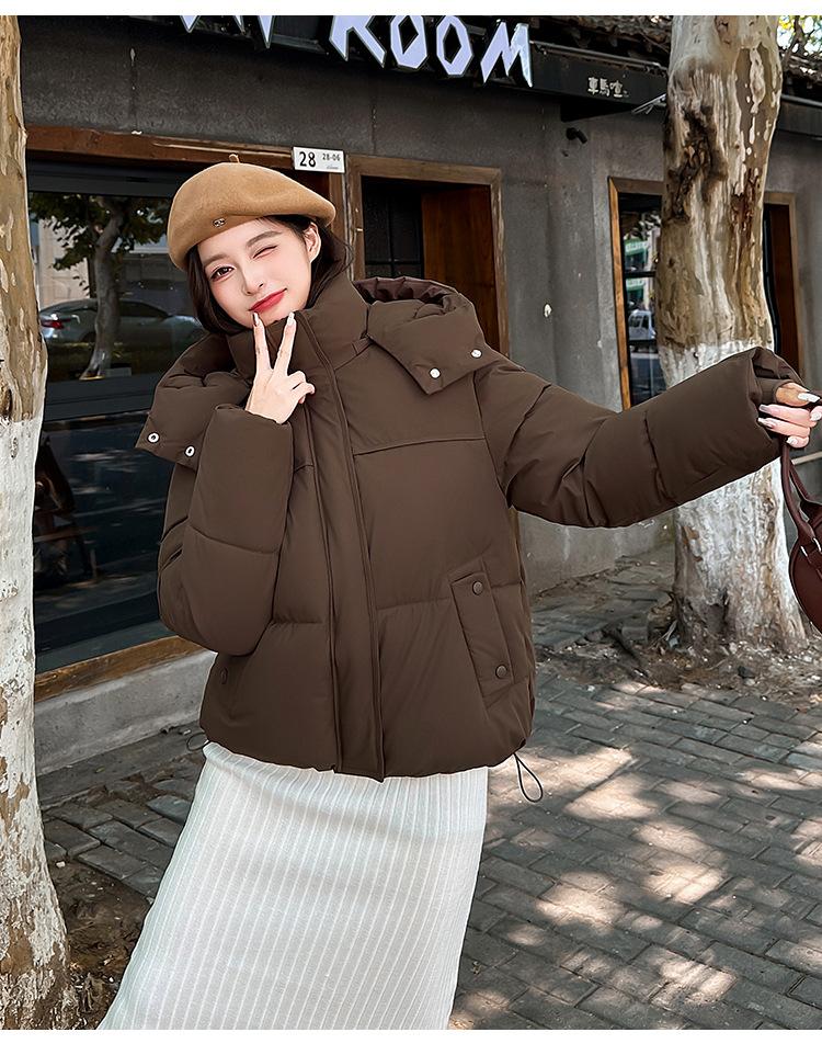 Women’s Short Detachable Hood Windproof Thicken Warm Winter Puffer Jacket