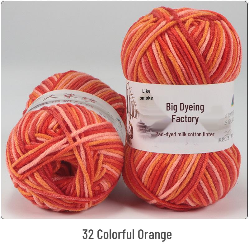 5-Ply Medium-Thick Milk Cotton Yarn for Scarves, Blankets & Knitting