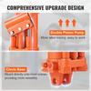 Hydraulic Long Ram Jack, 8 Ton Engine Hoist Cylinder with Double Piston Pump And Clevis Base, Hydraulic Ram Cylinder for Engine Lift Hoists, Hydraulic