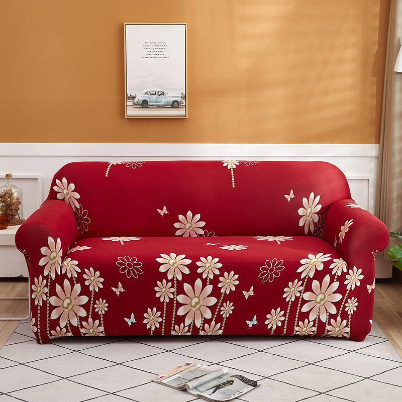 Leaves Floral Printed Slipcover 1234 Seater Sofa Cover Universal Couch Case
