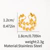 1Pcs Lady stainless steel open-ended ring, extravagant accessory ring, hollow finger ring