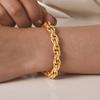 Classic Handmade Bracelet for Women,Gold Plated Stainless Steel Weaving Twist Chain Bracelets,Fashion Jewelry Mother's Day Gift