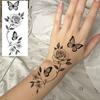 1 Sheet Ocean Jellyfish Geometric Temporary Tattoos For Women Men Hands Foot, Fake Tattoo Stickers Waterproof Realistic Tattoos