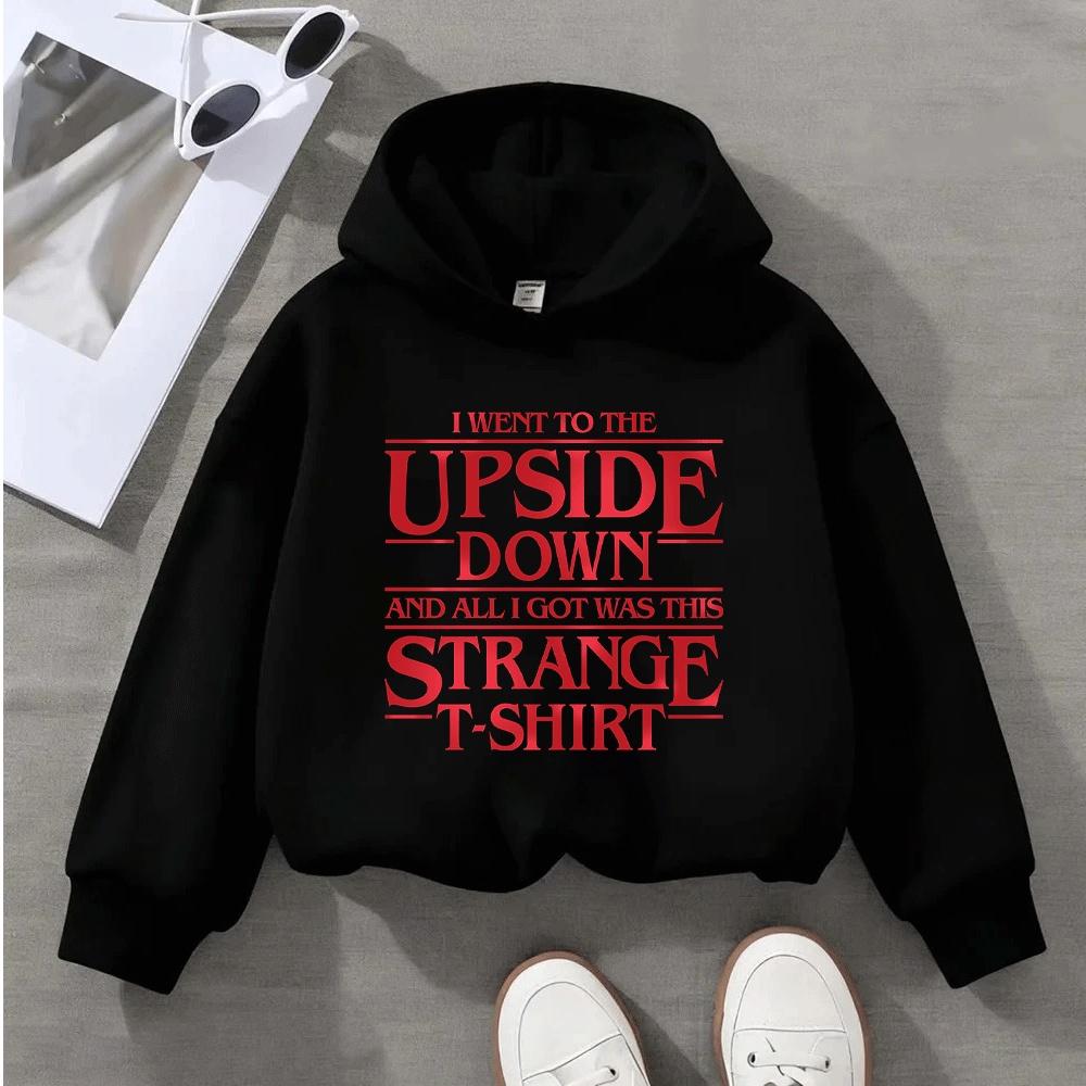 Kinder Stranger Grafik Sweatshirt Jugend Freizeit Pullover Langarm Mischung Neuartiger Druck Mode Oberteil für Jungen Mädchen