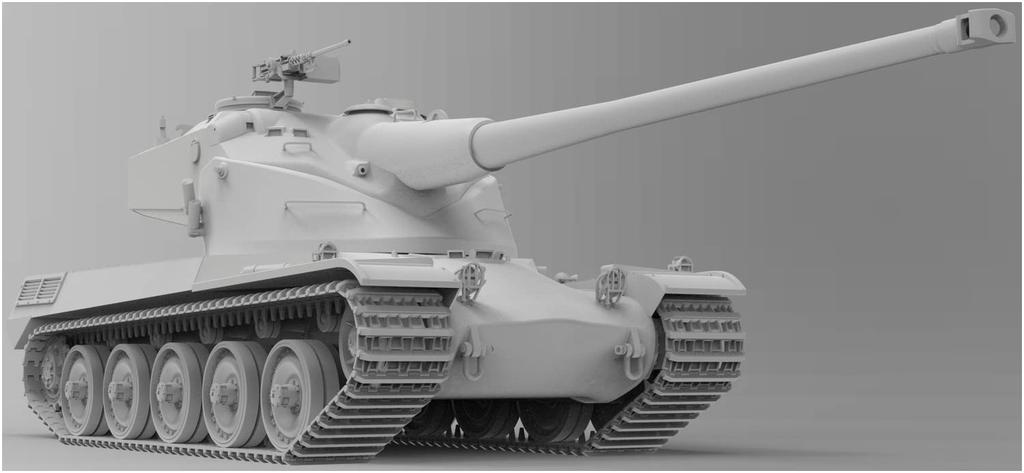 Amusing Hobby French Heavy Tank Plastic Model Kit AMH35A049 1/35 AMX-50(B)