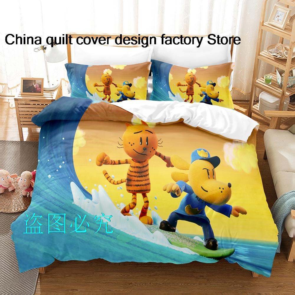 

DOG MAN Bedding Set Single Twin Full Queen King Size Bed Set Adult Kid Bedroom Duvetcover Sets DOG MAN parure de lit Bed EU Single(135x200cm)