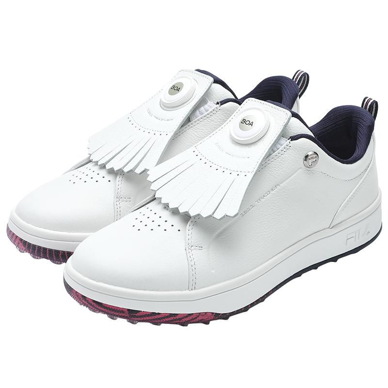 FILA GF 1911 Trainer Comfortable Versatile Shock Absorbing Non-Slip Low-Top Golf Shoes Women sneaker Bright-White A12W421702FBW