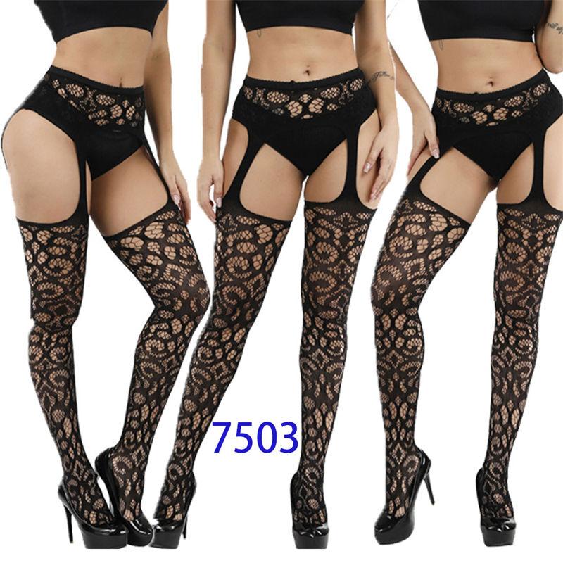 Sexy Suspenders Mesh Stockings Fishnet Eye Women's Bottoming Pantyhose