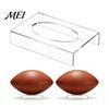 Sports Memorabilia Showcase Rack 2/4Pcs Acrylic Football Display Stand, Clear Signed Rugby Ball Holder, Stand for Fan Room Decoration Desktop