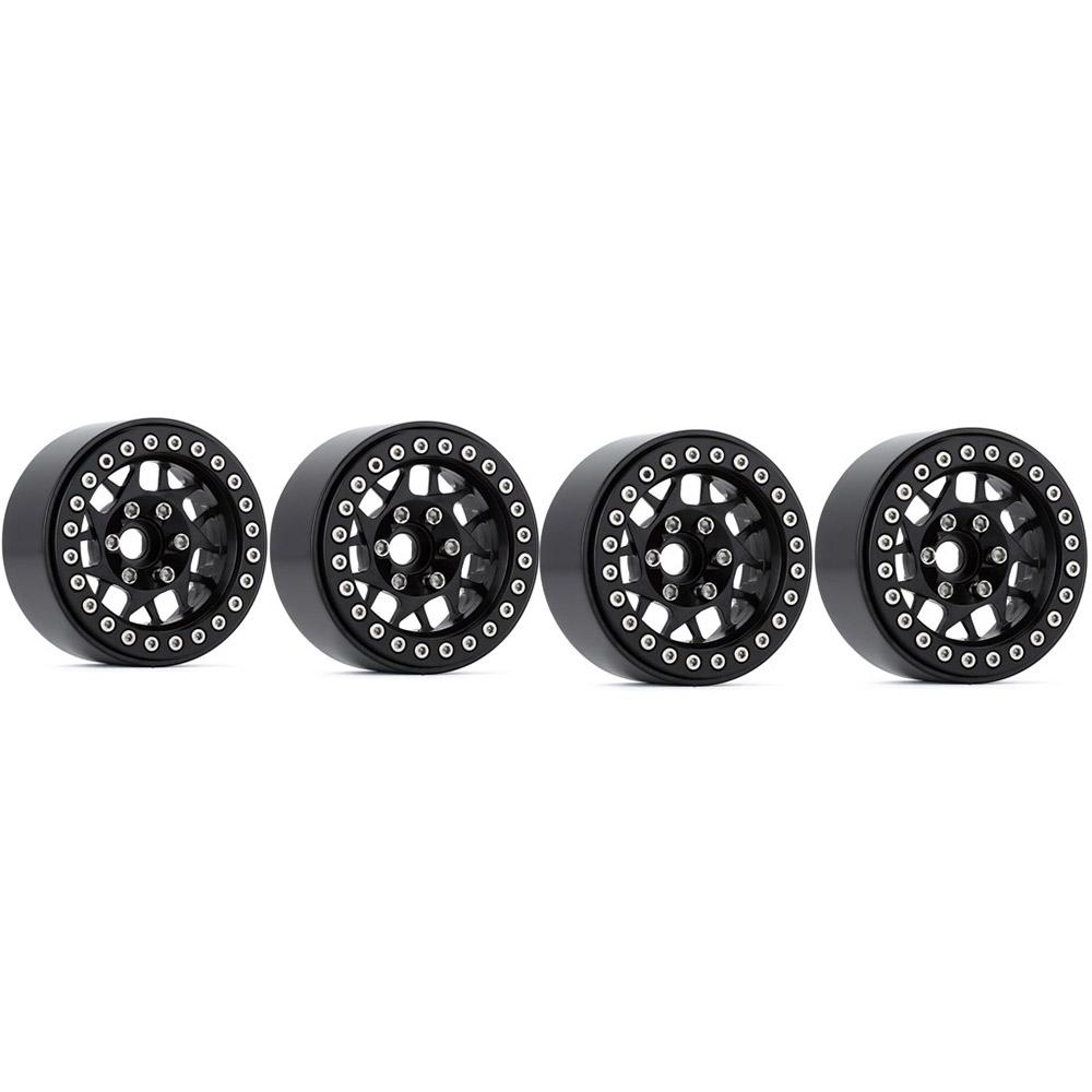 Aluminum Alloy Wheel Beadlock 2.2in Wheel S Hub 4pcs Replacement for 4 SCX10 90046 03007 Gen8 1Celsius10 Remote Control Car