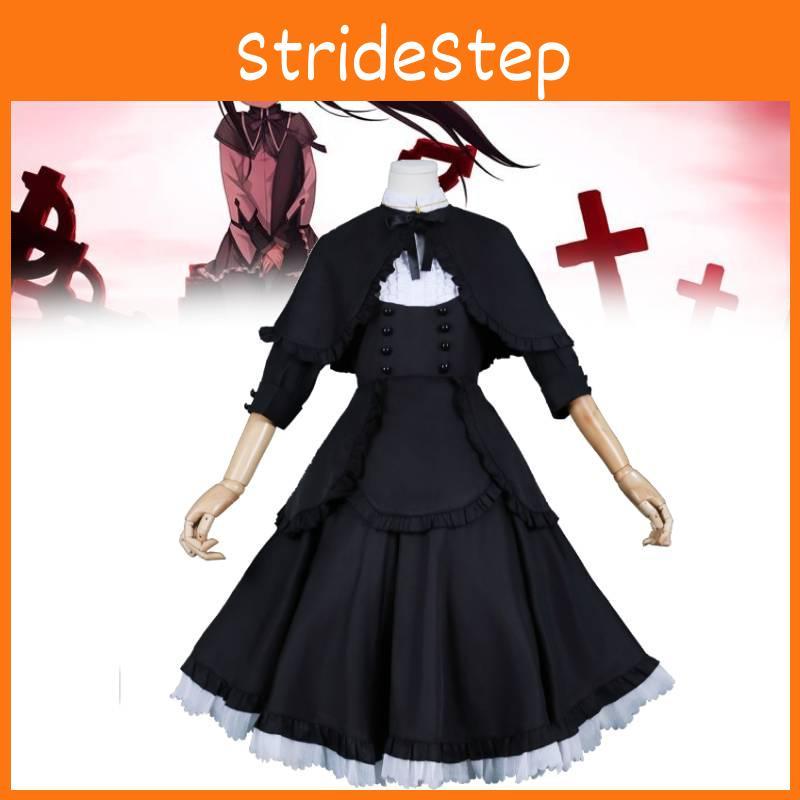 Puella Magi Madoka Magica Akemi Homura Cosplay Dress With Polyester Fabric For Anime Role Play