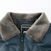 Chaqueta de algodón de felpa y espesa para hombre, chaqueta de algodón con solapa, chaqueta de invierno para preservar el calor