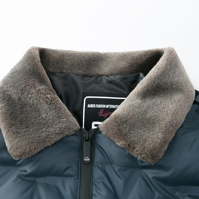 Chaqueta de algodón de felpa y espesa para hombre, chaqueta de algodón con solapa, chaqueta de invierno para preservar el calor