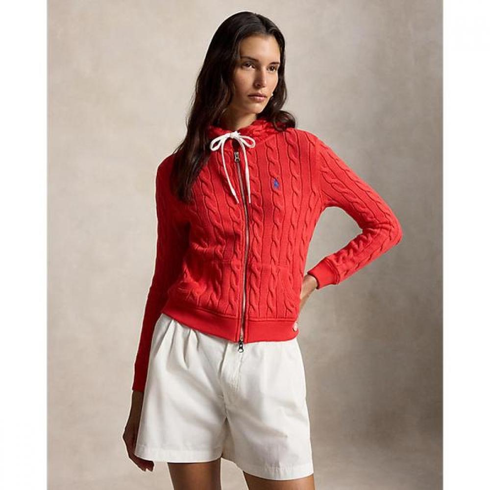 

Polo Ralph Lauren Women S Cable Knit Cotton Full Zip Hoodie Wmpoknina920052600 M