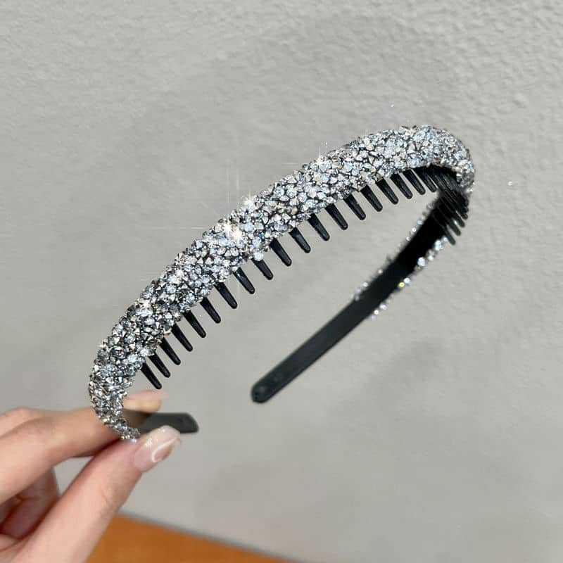 Diamond Non-Slip Headband for Women - 2024 Style for Taming Bangs and Short Hair.