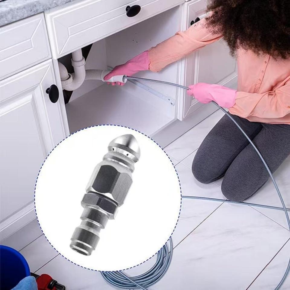 G1/4"Quick Connection Nozzle Sewer Cleaning High Pressure Washer Nozzle Sewer and Sewage Hose Nozzle Washing Accessories