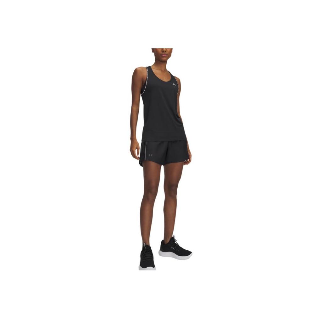 Under Armour Techplay Up Fashion Simple Low Waist Loose Breathable Sports Shorts Women shorts Black 1389884-001