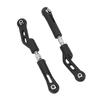 2 Pièces RC Tirant Supérieur Arrière Résistant à l'Usure Léger Tirant de Direction RC pour Voiture ZD Racing 1/8 Noir