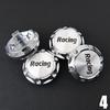 4PCS JDM Sport Rim Cap Clip 56mm Racing Sport Emblem Sticker Wheel Center Caps Hub Cap Black & Silver