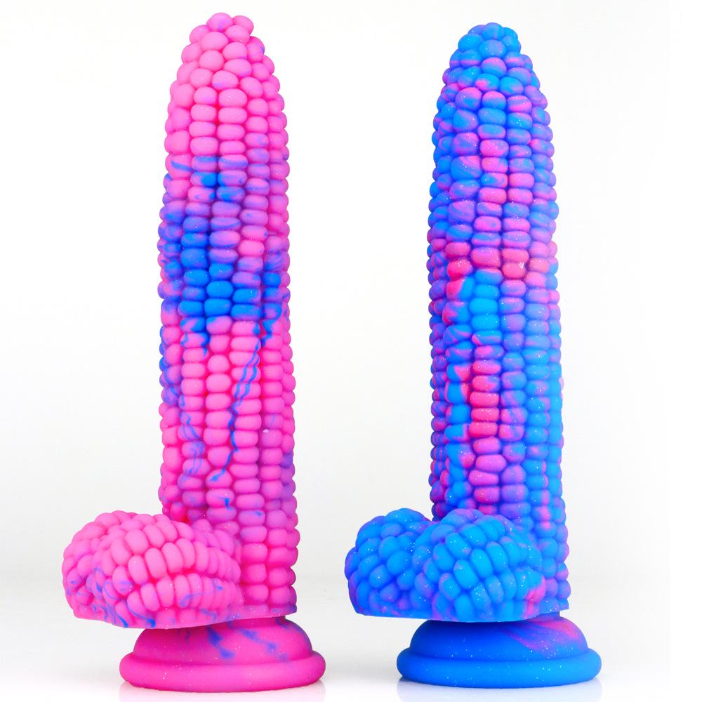 Dildo & Plug Anale con Texture Realistica di Mais in Silicone