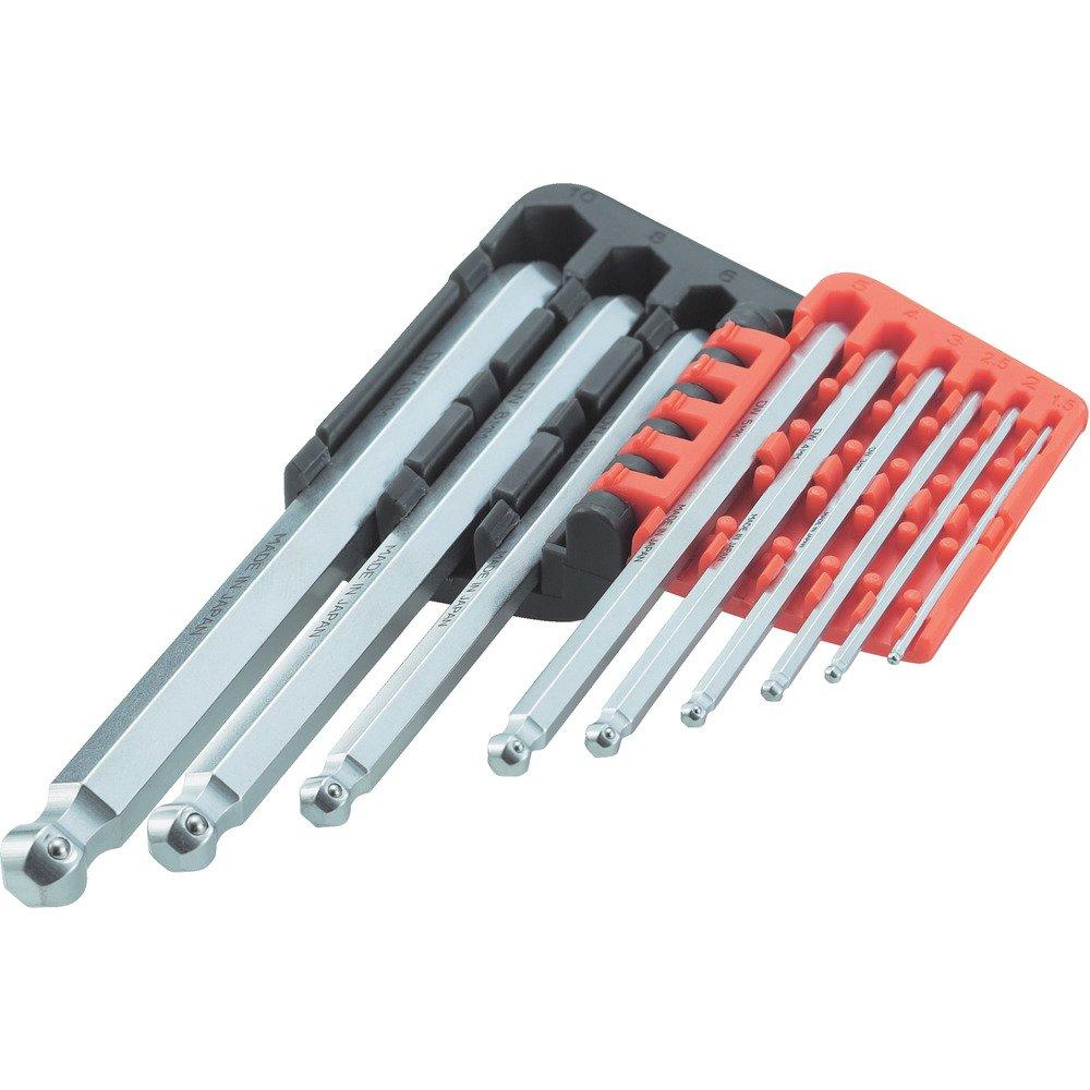 

TRUSCO Ball Torsion Wrench Set, 9-Piece Set, TTVS-9S