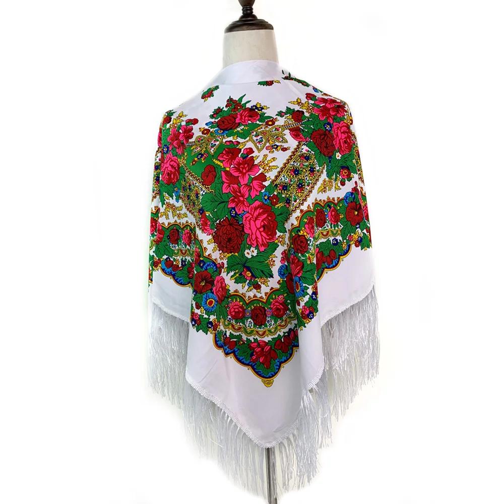 120*120cm Russian Style Square Scarf