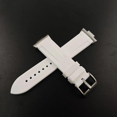 Used Watch Silicone Rubber Strap Flashfit White Compatible Tissot PRX