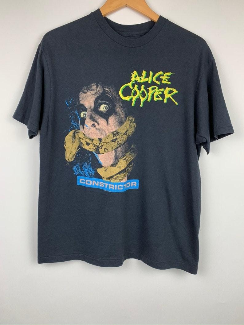 Alice Cooper Constrictor metal band unisex black tshirt QT7604 XXL