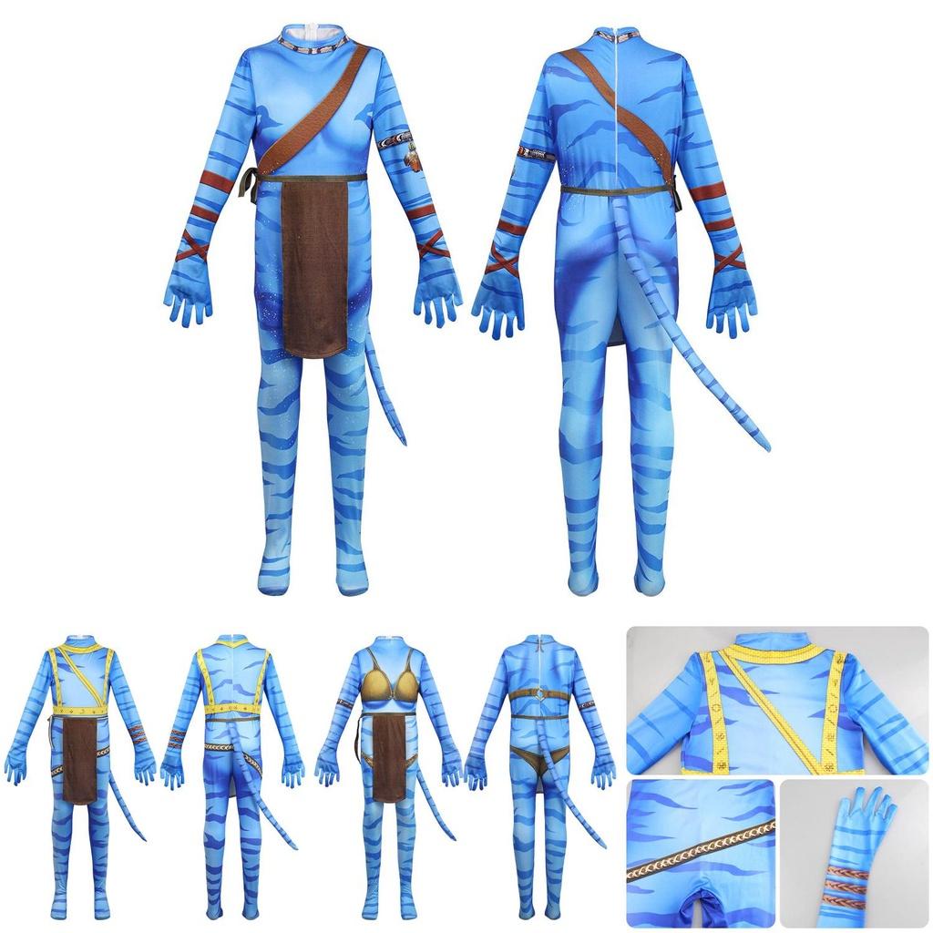 Avatar2 Jack Sully Neytiri Ronald Kids' Cosplay Christmas Stage Party Jumpsuit