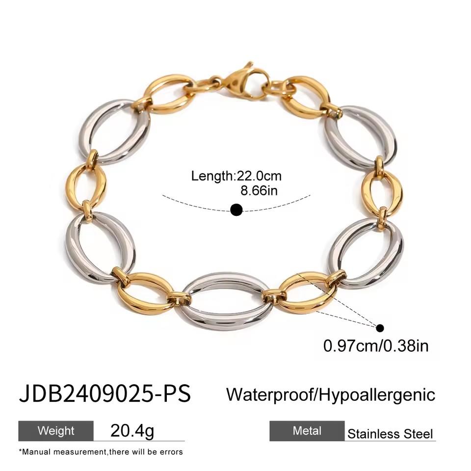Stainless Steel Bangle Bracelet for Women 18K Gold Color Plated Bracelet Women's Jewelry 18K PVD Plated Bracelets and Bangles