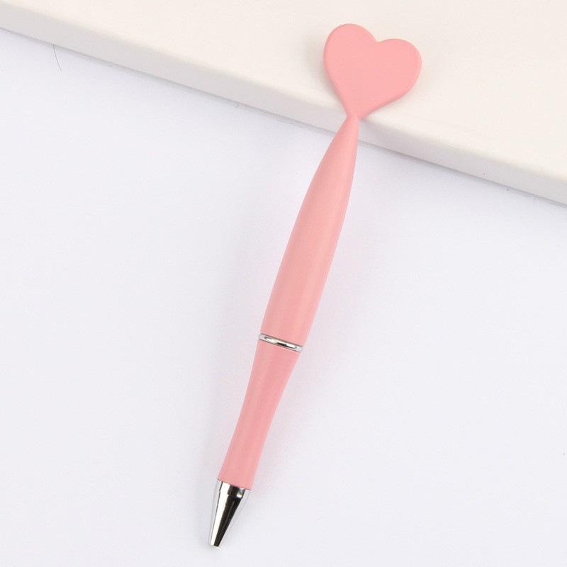 Heart-shaped Plastic Ballpoint Pen - Student Stationery Gift with Customizable Logo