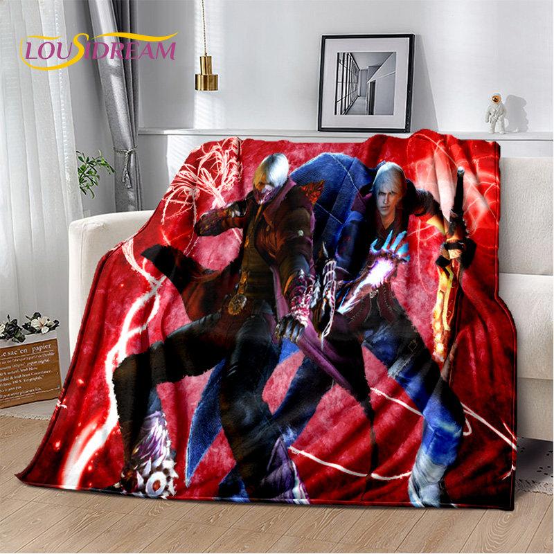 3D D-Devil May Cry DMC Game Gamer Soft Plush Blanket,Flannel Blanket Throw Blanket for Living Room Bedroom Bed Sofa Picnic Cover