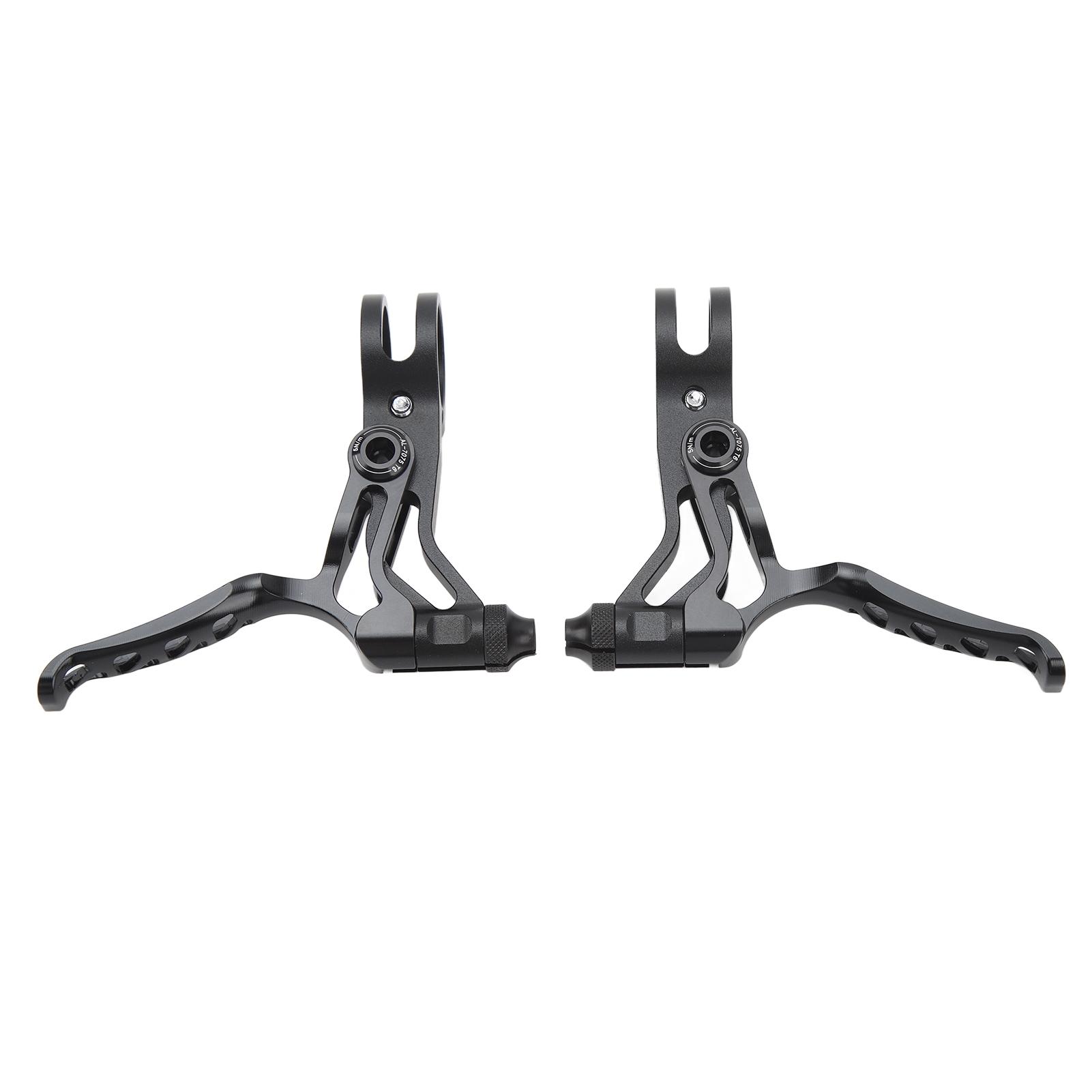 1 Pair Bicycle Brake Lever Hollow Aluminum Alloy 22.2mm Sensitive Black V Brake Handlebar for Folding Bick Road Bike